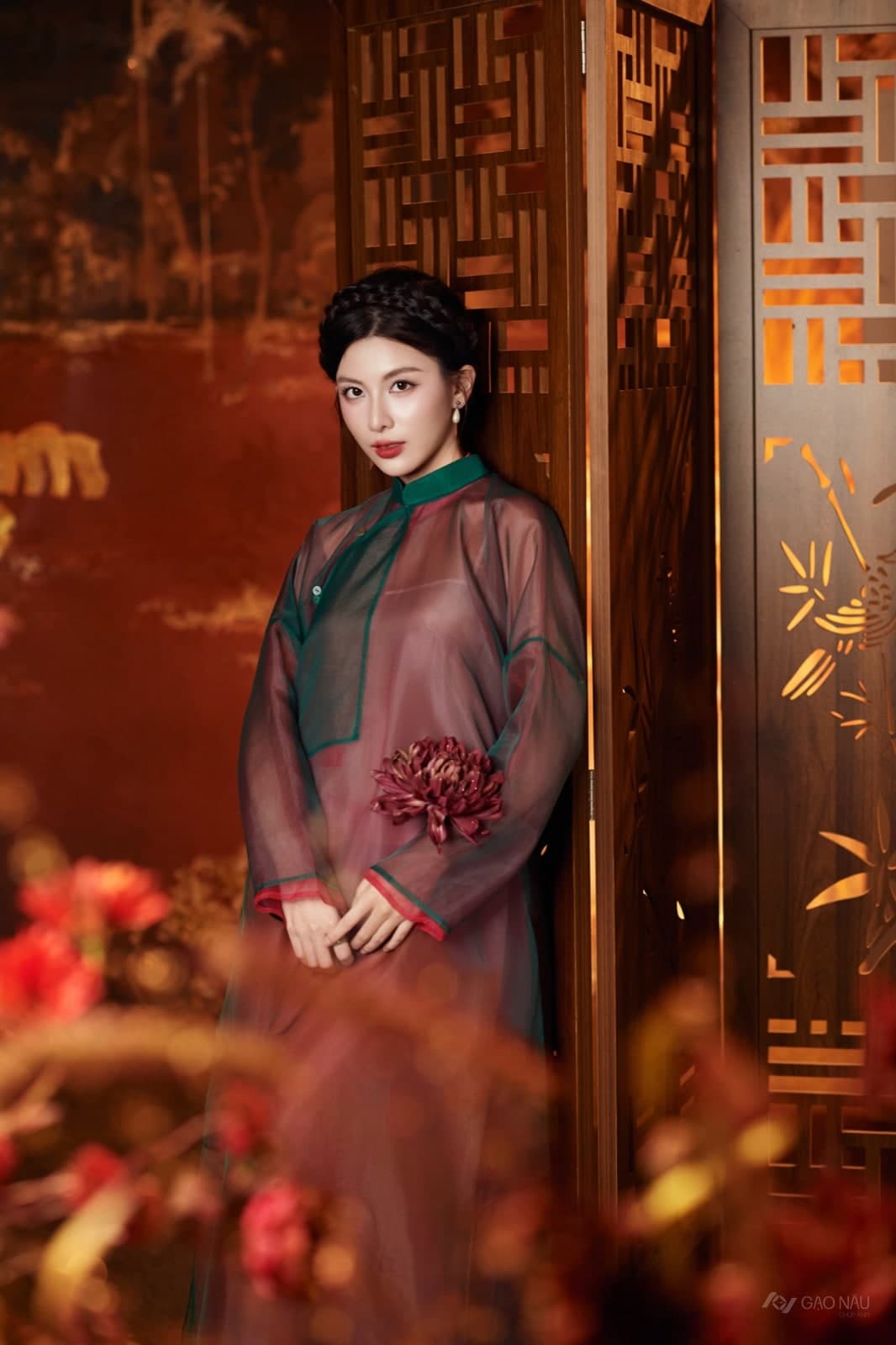 Áo Dài Tết 26 Sơn Mài — Áo dài (góc 30)