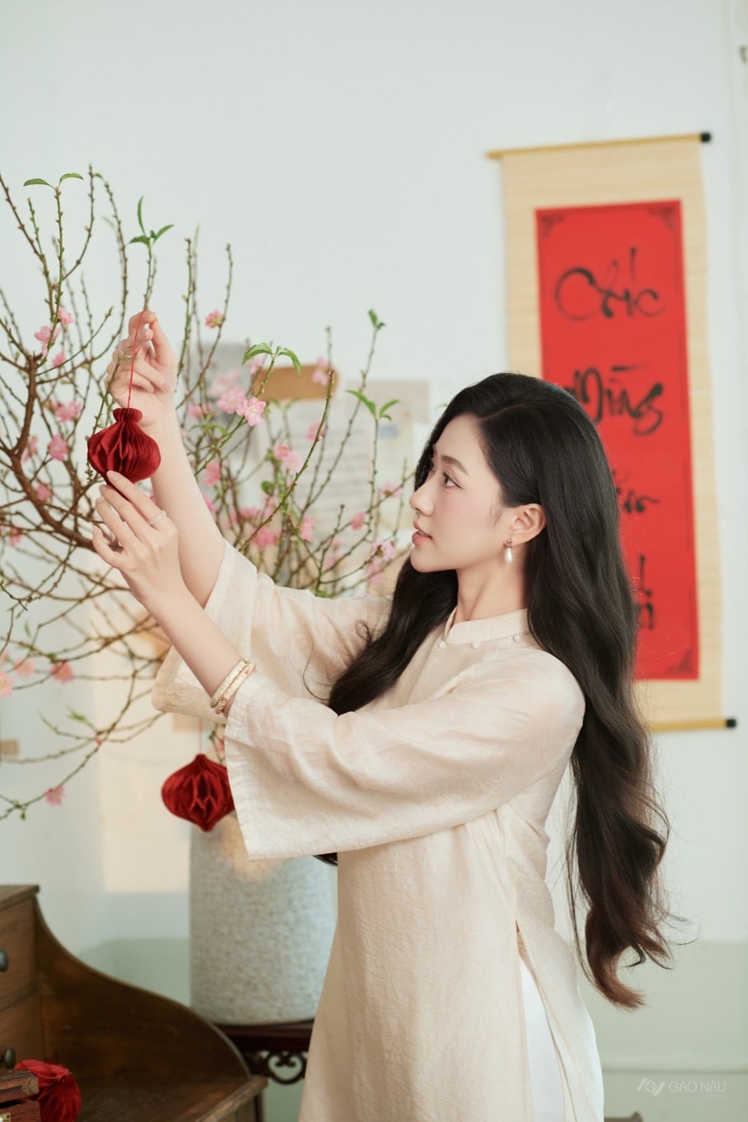 Áo Dài Tết 26 Kim Yên — Áo dài (góc 45)