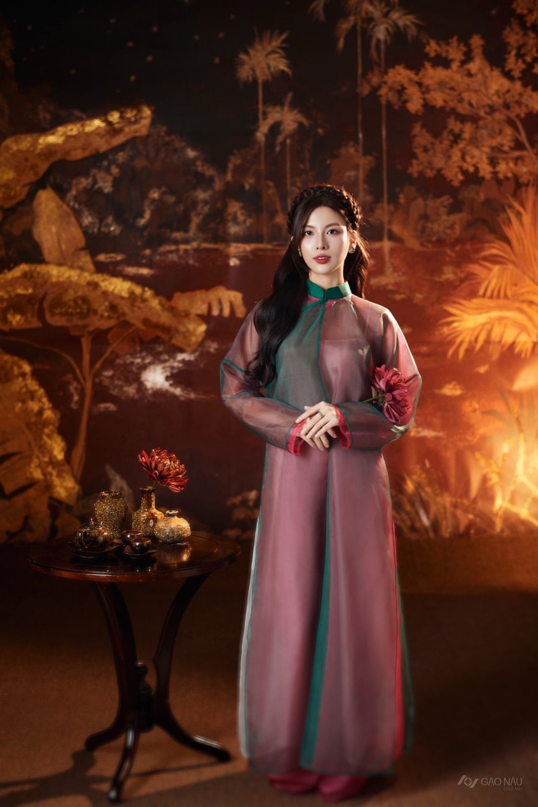 Áo Dài Tết 26 Sơn Mài — 奥黛 (góc 4)