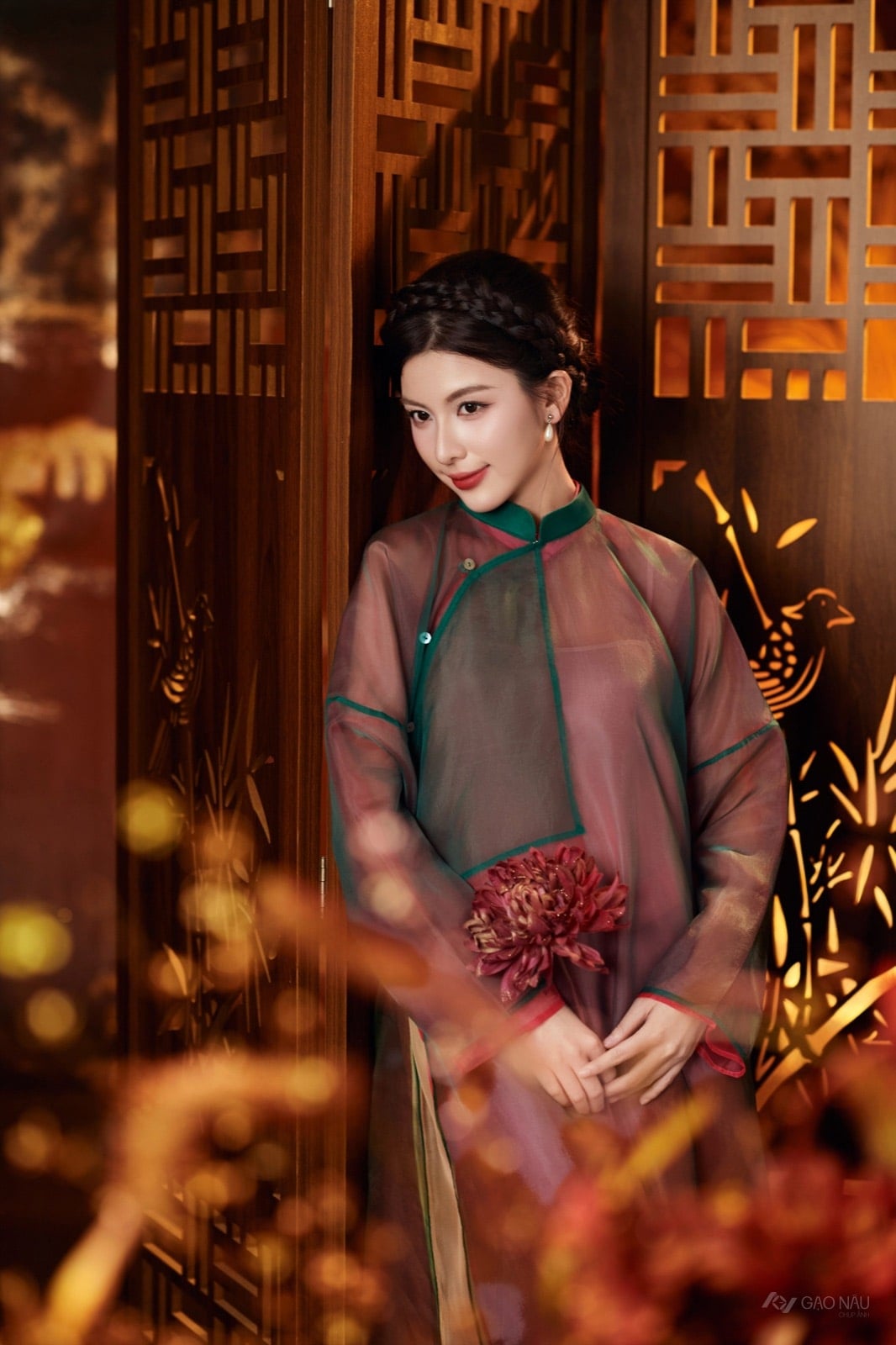 Áo Dài Tết 26 Sơn Mài — 奥黛 (góc 27)