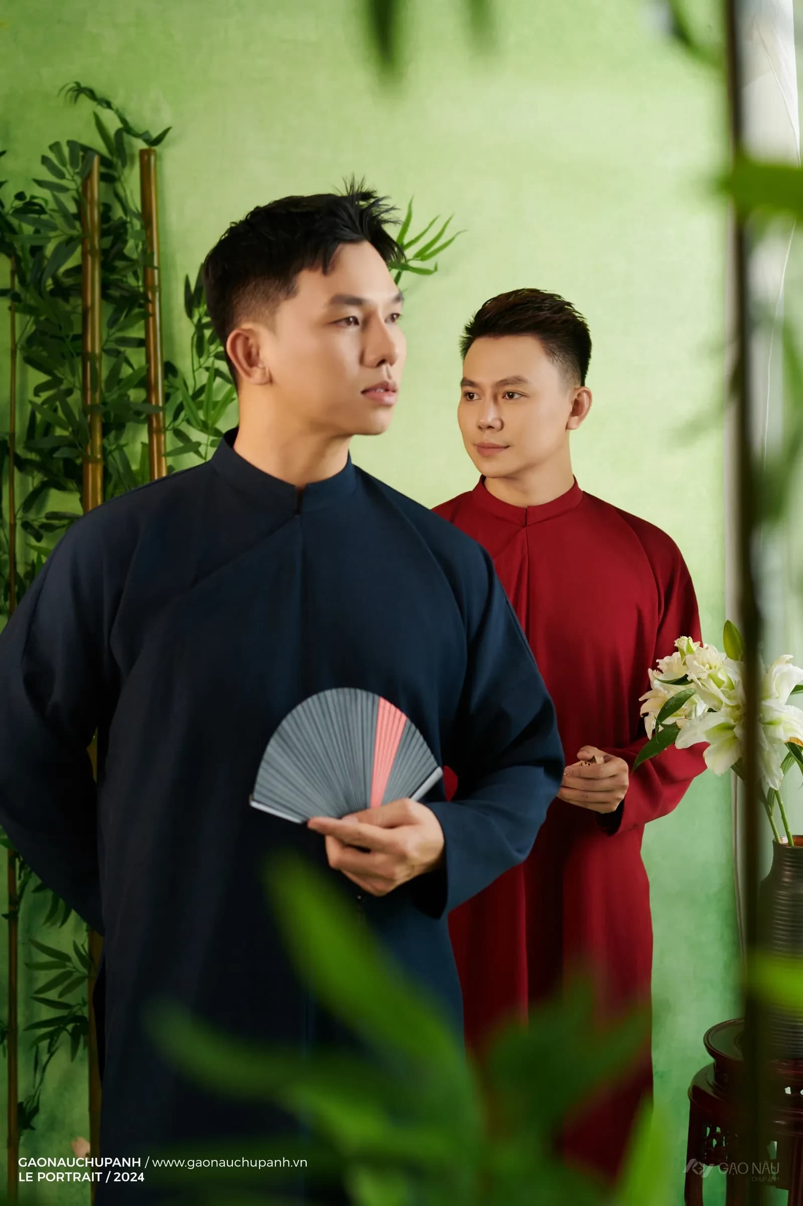Lê Pada & Bửu Vivu chụp áo dài ngũ thân — hậu trường Gạo Nâu — ảnh 5