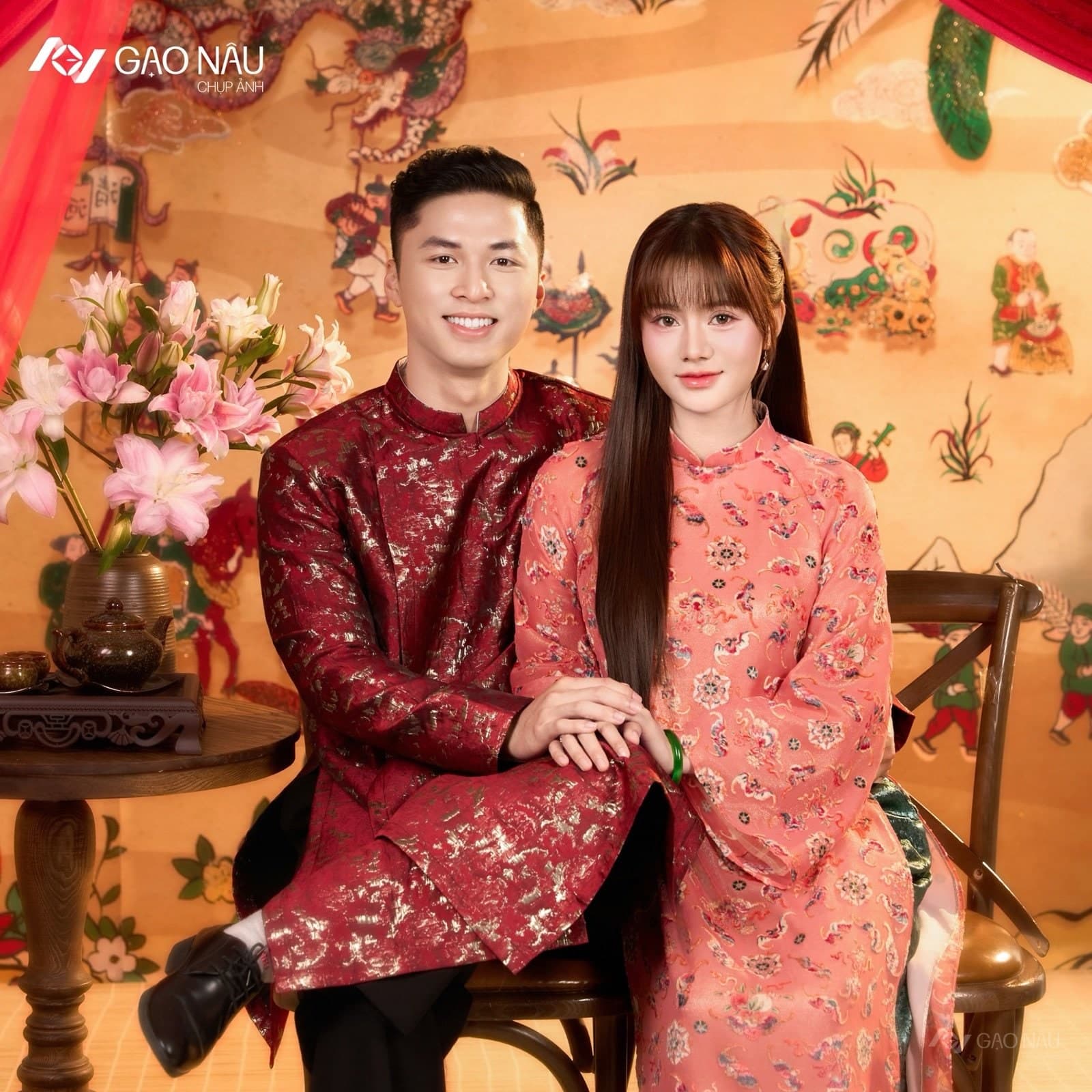 Couple Áo dài Đông Hồ — Couple (góc 2)