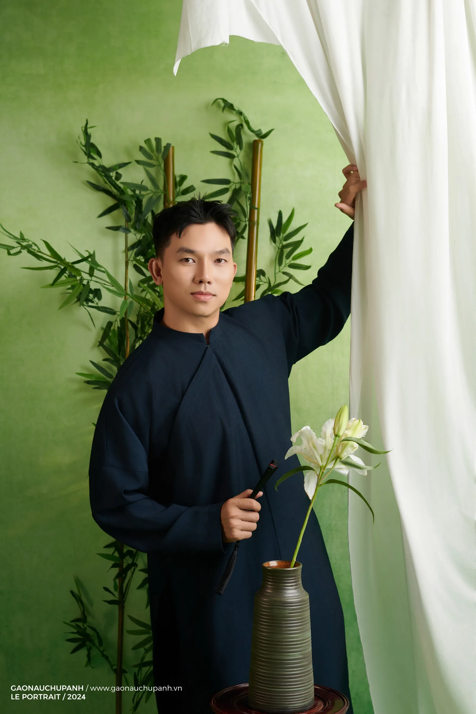 Lê Pada & Bửu Vivu chụp áo dài ngũ thân — hậu trường Gạo Nâu — ảnh 8