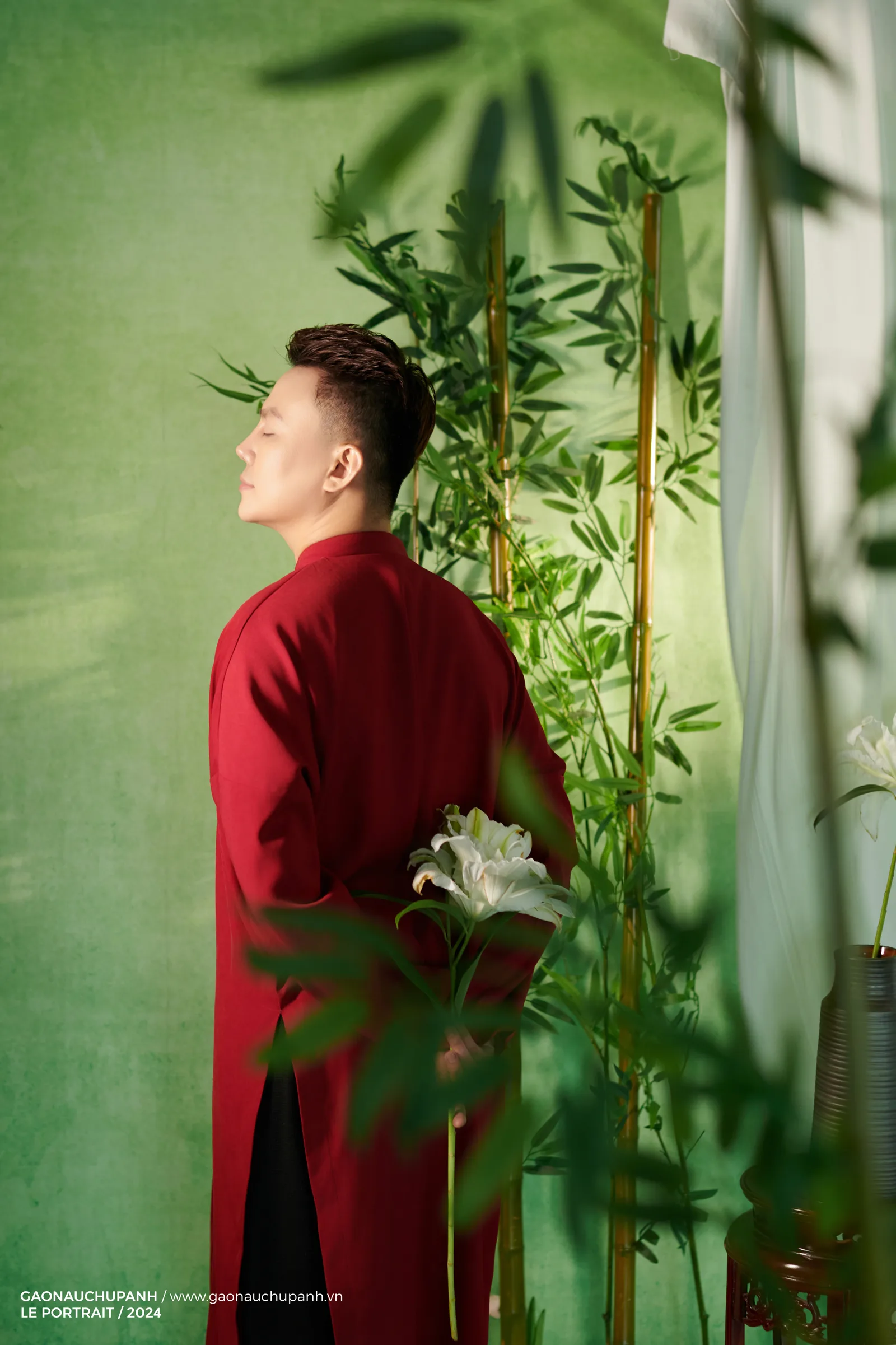 Lê Pada & Bửu Vivu chụp áo dài ngũ thân — hậu trường Gạo Nâu — ảnh 7