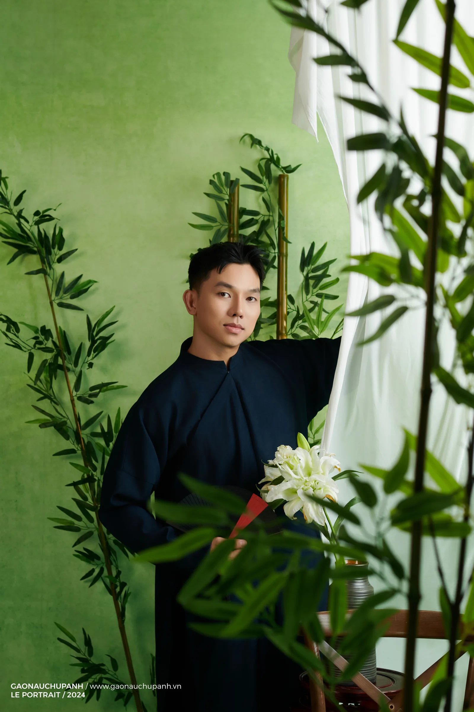 Lê Pada & Bửu Vivu chụp áo dài ngũ thân — hậu trường Gạo Nâu — ảnh 6