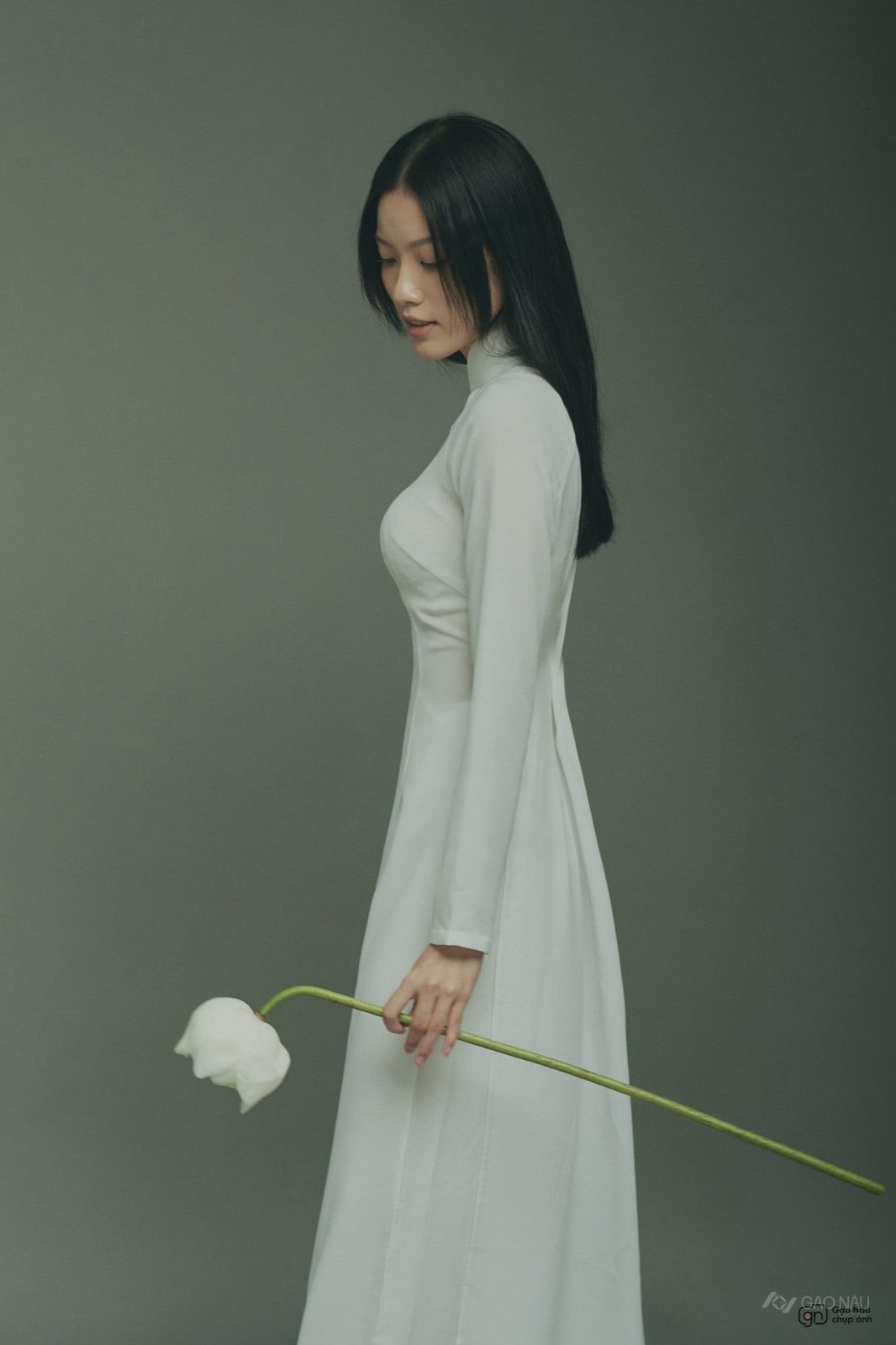 ÁO DÀI TRẮNG SEN - AP06