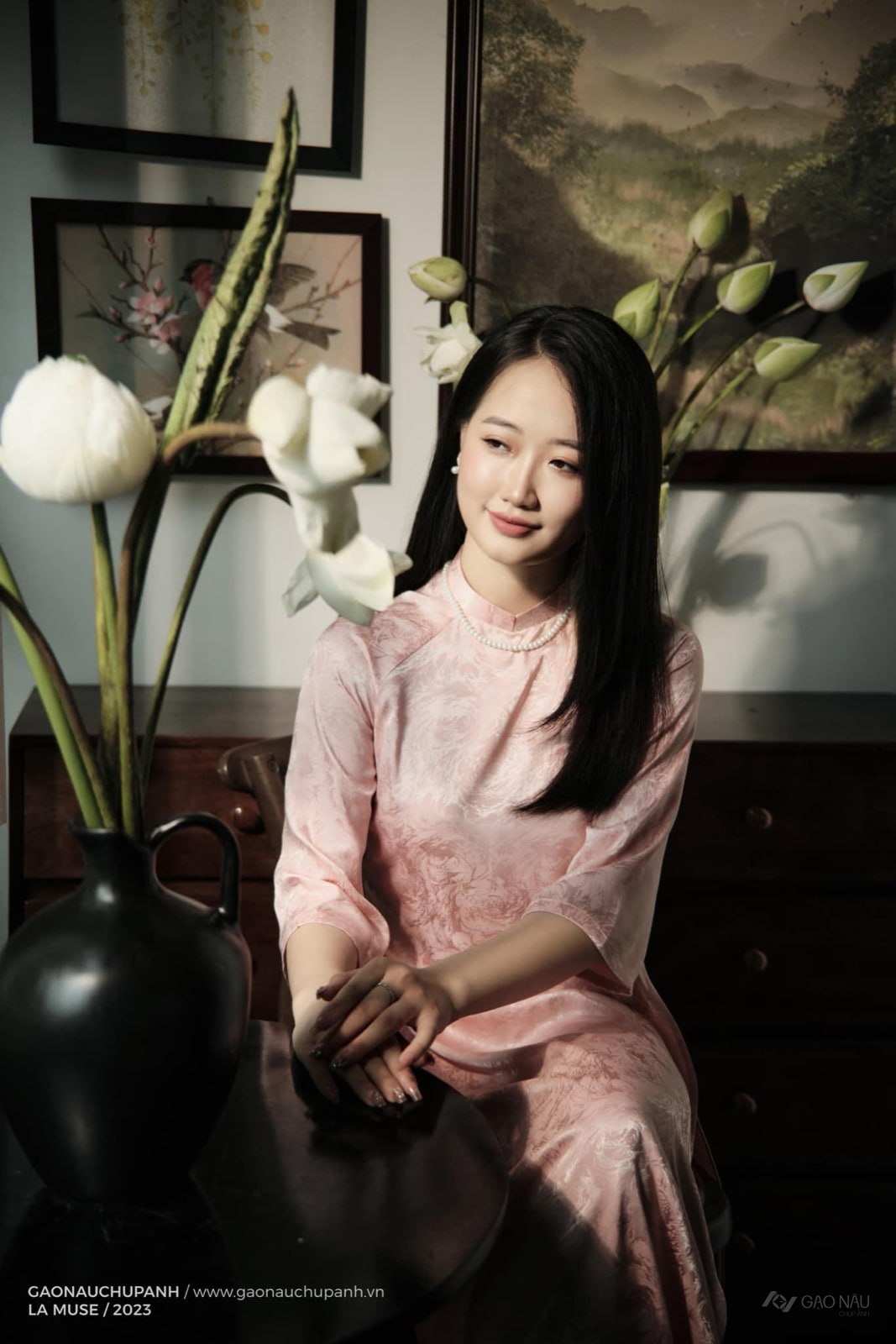 SEN ÁO DÀI HỒNG-AP09